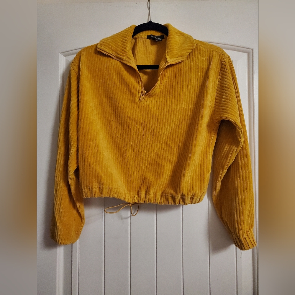 Corduroy cropped sweater